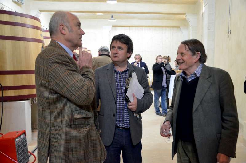 Alain Vauthier with Stephen and Derek at Ausone.
