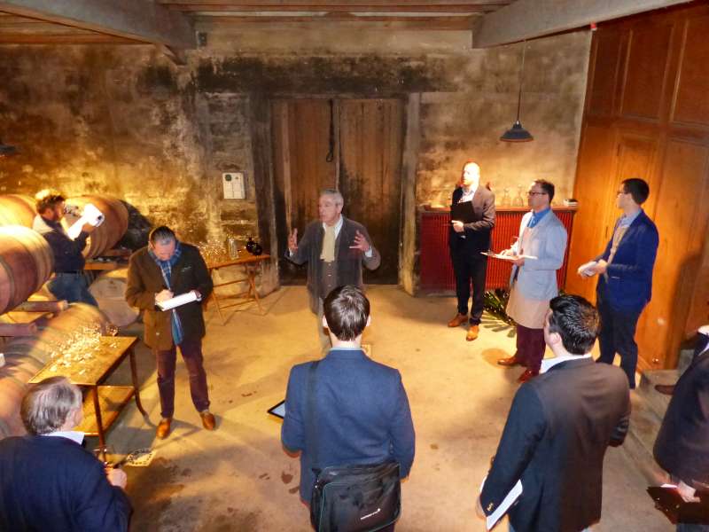 Always one of our favourite visits - tasting with François Mitjavile in the cellar at Le Tertre Roteboeuf.