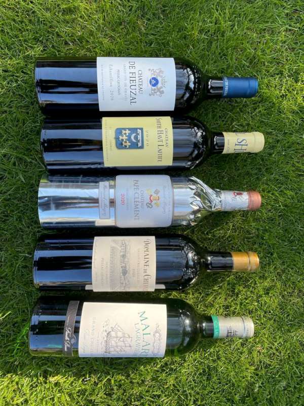 On the grass with Sauvignon/Semillon blends from the great Chateaux of Pessac-Leognan
