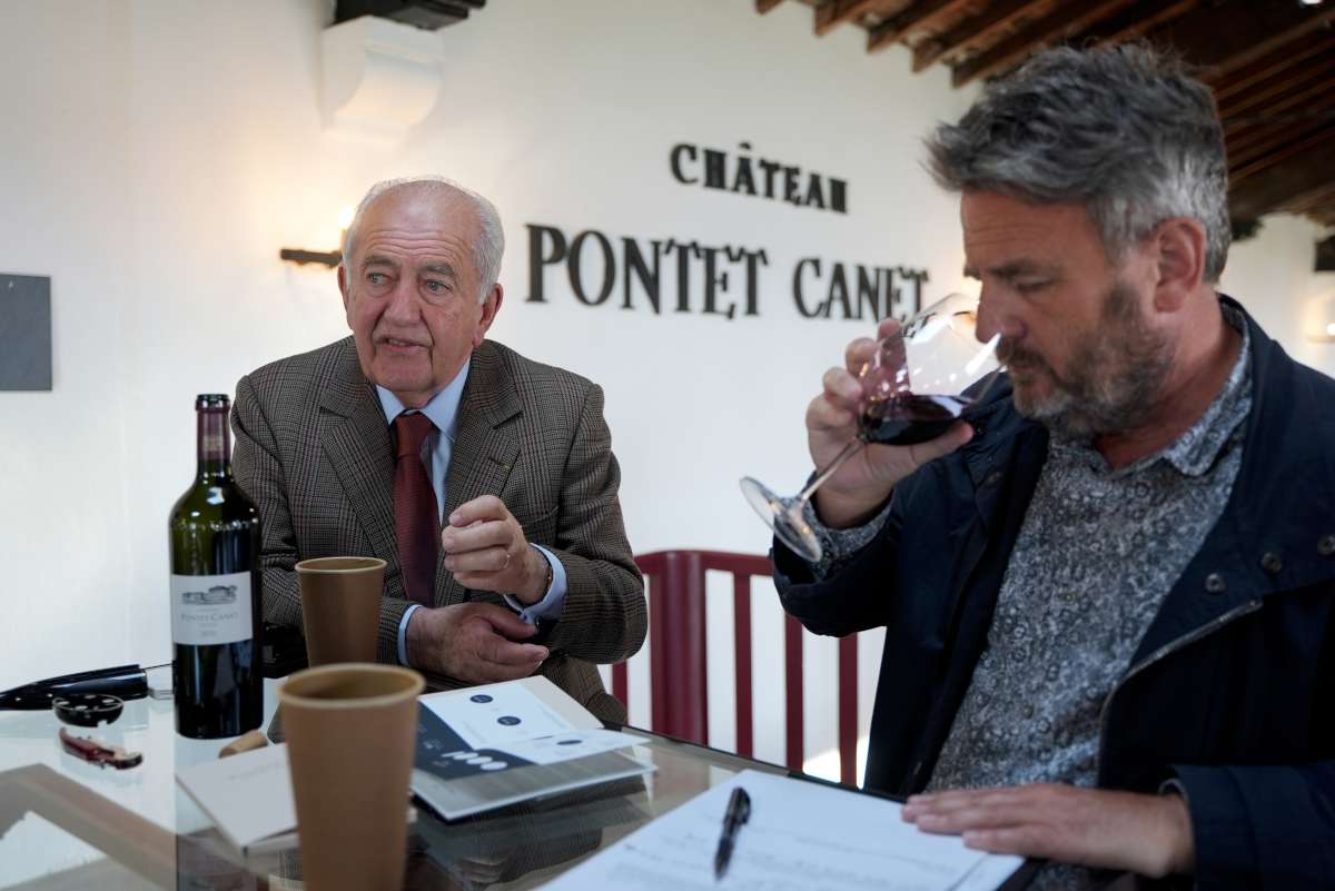 Alfred Tesseron and Stephen Browett at Château Pontet-Canet