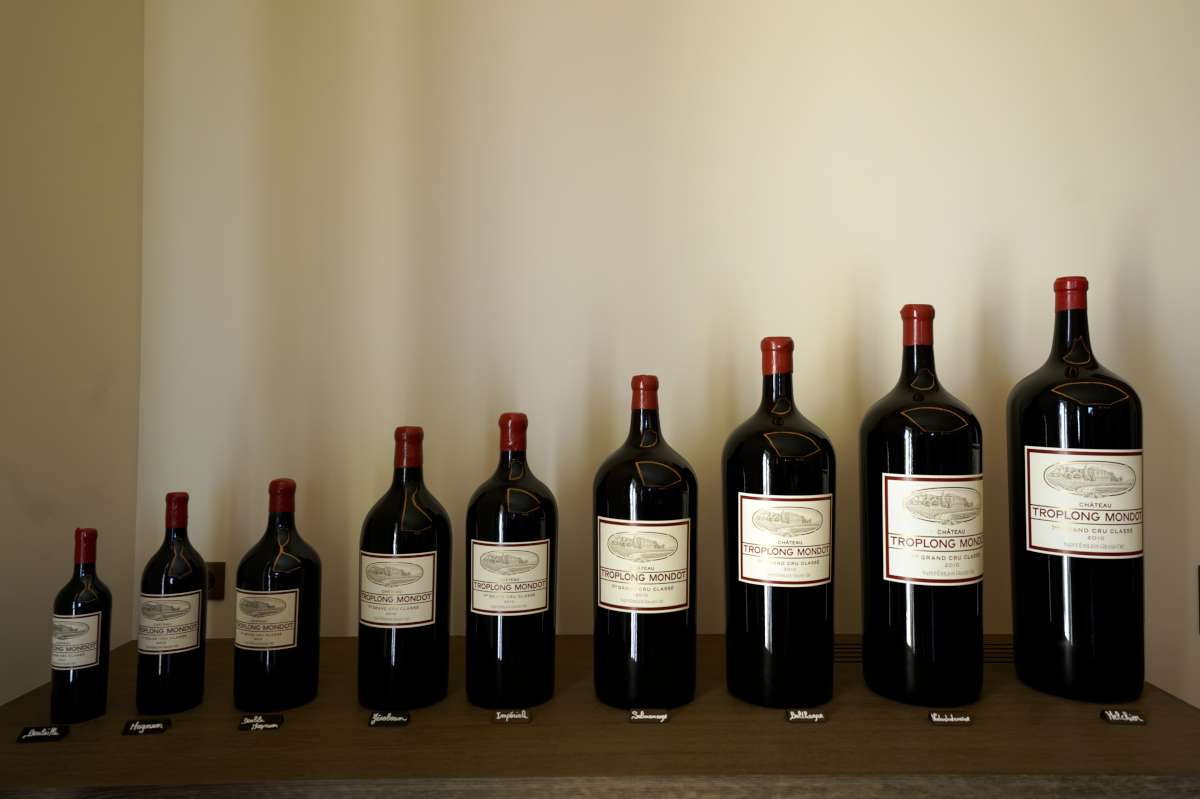 Bottles at Château Troplong Mondot
