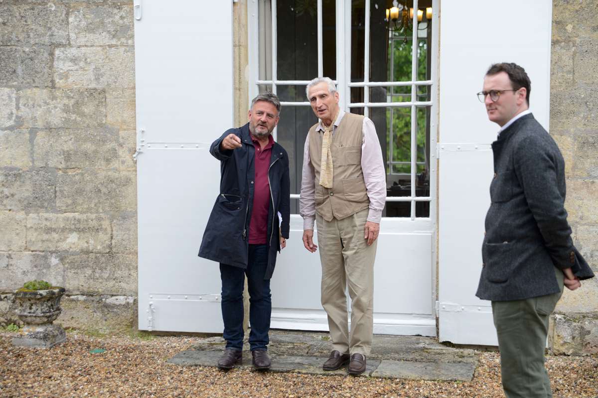 Stephen Browett, Francois Mitjavile and Patrick Evans-Bevan at Tertre Rôteboeuf