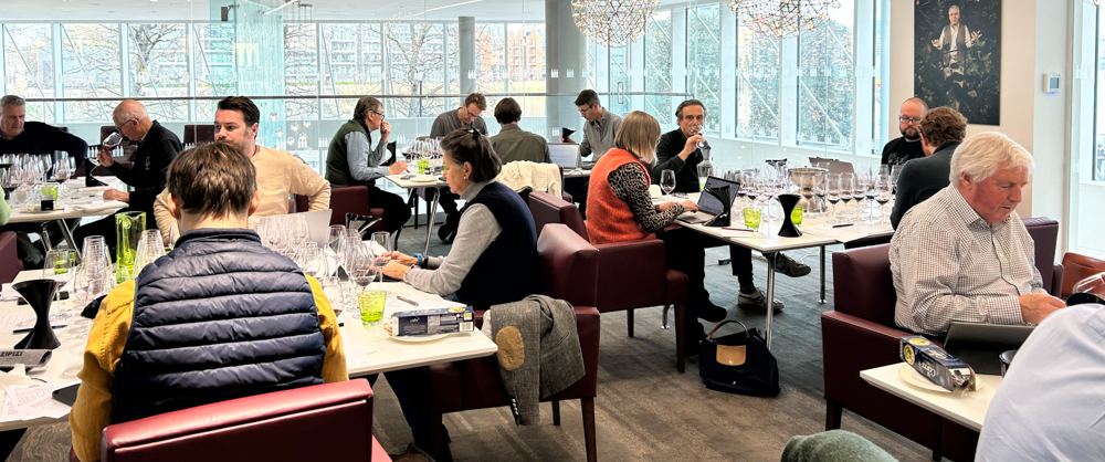 Southwold on Thames in 2025 - in the foreground are Thomas Parker, Nicola Arcedeckne-Butler and Mark Andrew of Noble Rot