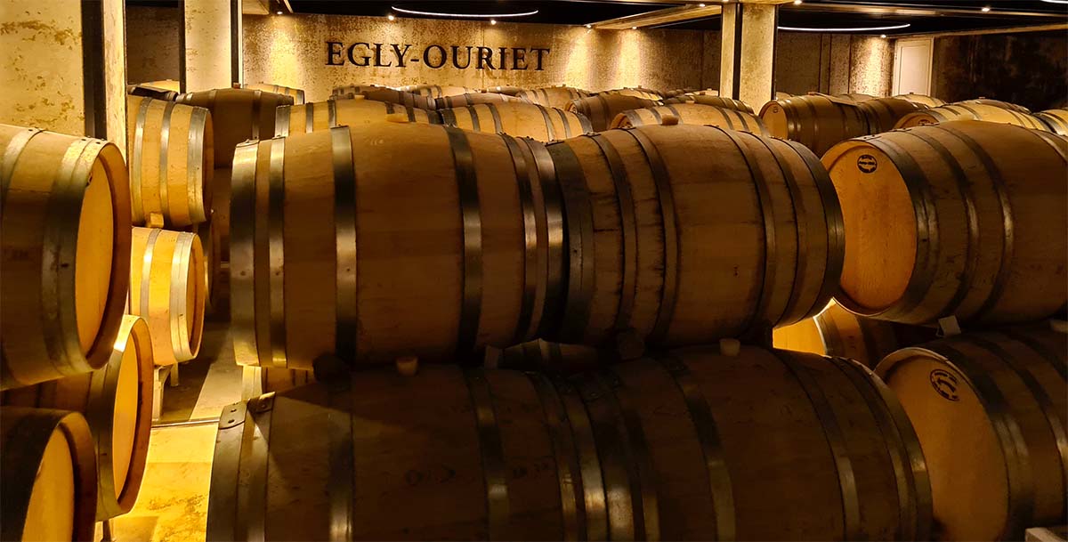 The barrel cellar at Egly-Ouriet